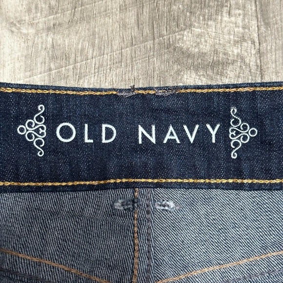 Womens Old Navy 8 Medium Skirt Denim Jean Jeans Navy Blue Straight Stretch NWOT - Picture 7 of 8